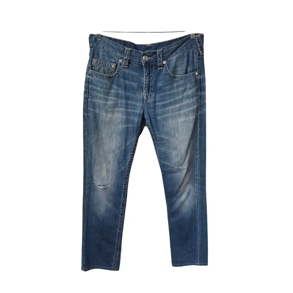 True Religion Slim Distressed Jeans Mens Size 32